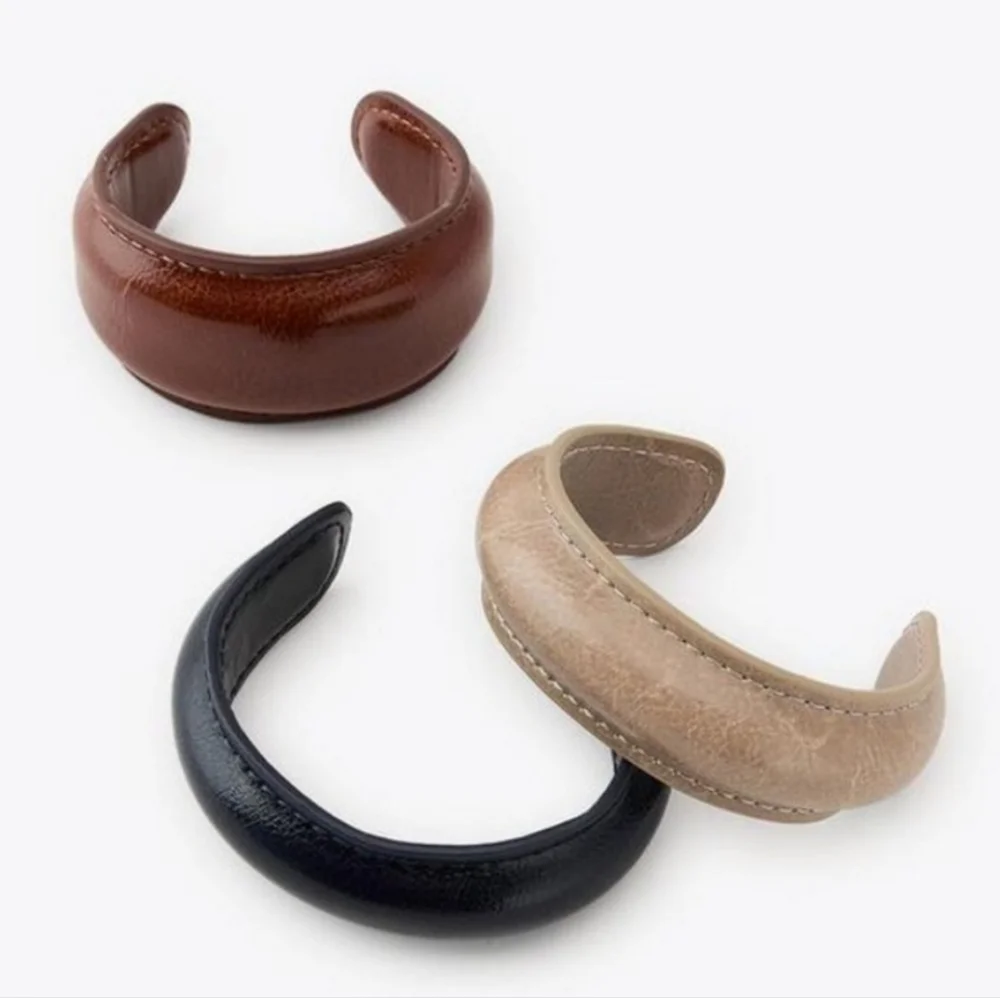 ZARA Pack of 3 Leather Bracelets - Picture 3 of 13